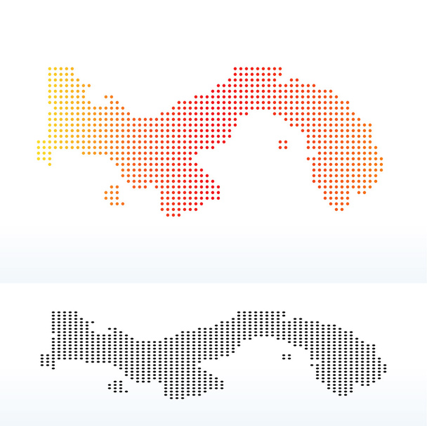 Map Republic of Panama with Dot Pattern - Vector, Image