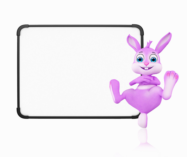 Paskalya tavşanı tabela ile - Fotoğraf, Görsel