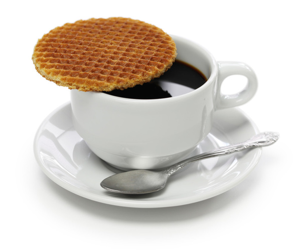 Dutch stroopwafel and coffee - Photo, Image
