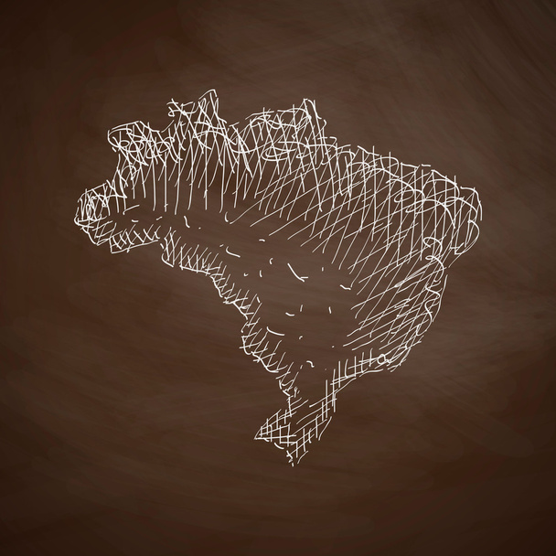 Бразилія значок на дошці - Вектор, зображення