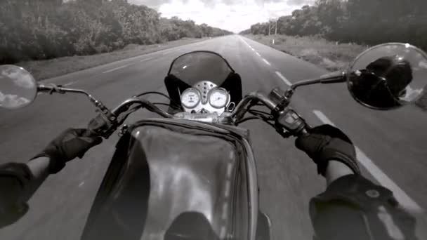 Voorgrond stuur van een motorfiets - Video
