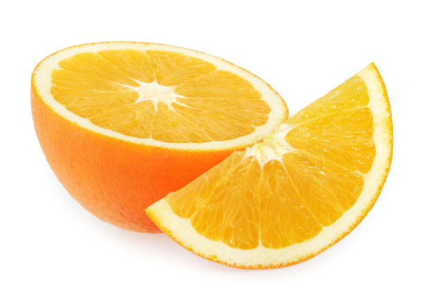 Orangenscheiben isoliert auf weiß - Foto, Bild