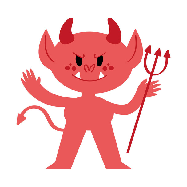 Απόκριες χαρακτήρα διάβολος διάνυσμα απομονωμένο - Διάνυσμα, εικόνα