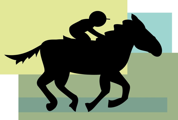 Лошадь и жокей
 - Вектор,изображение