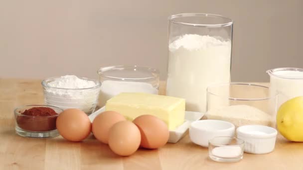 Ingredientes para pastel de mármol
 - Imágenes, Vídeo