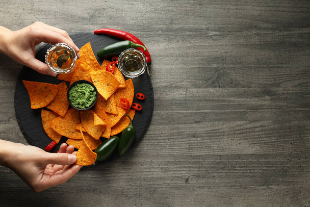 Meksikolaisen ruoan, meksikolaisen keittiön, välipalojen ja juomien käsite - Valokuva, kuva