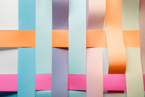 Close-up of intertwined colored ribbons, texture background - Photo, Image