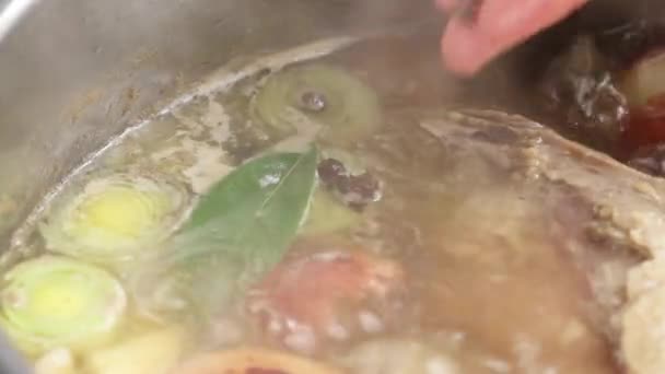 Seasoning braised fillet of beef - Footage, Video