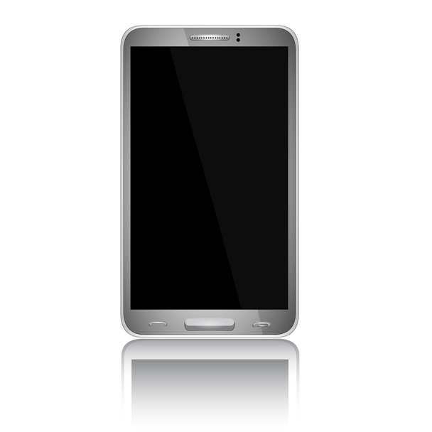 ρεαλιστική κινητό τηλέφωνο με την κενή οθόνη - Διάνυσμα, εικόνα
