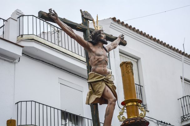 Holy Week in Spain, procession of "Christ the expiry, Our Lady o - Photo, Image