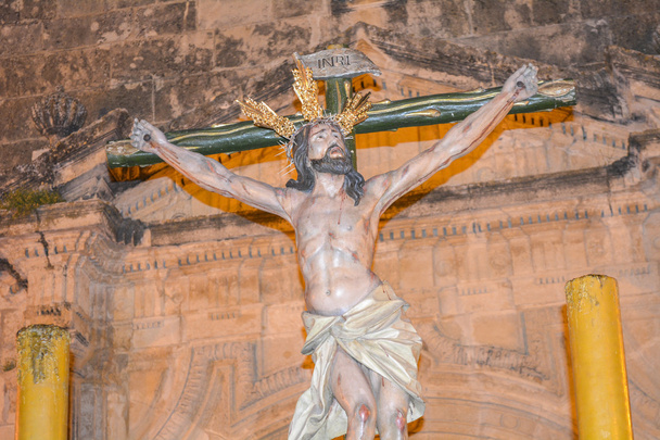 "キリストの有効期限、聖母 o の行列、スペインの聖週間 - 写真・画像