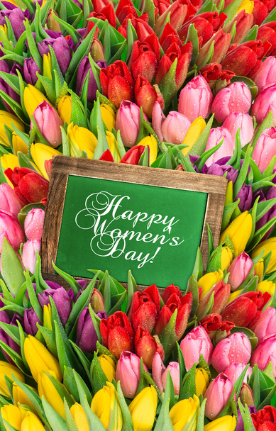 Happy Women's Day floral  background - Foto, imagen