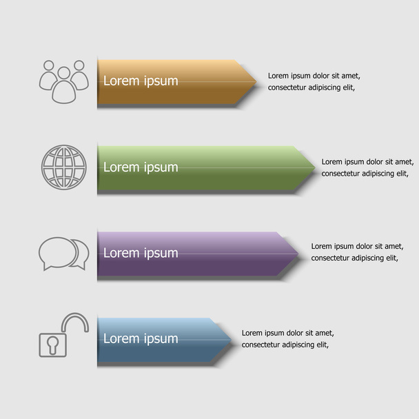 Arrow badge infographic design template - Вектор,изображение