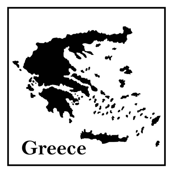 Řecko mapa země ikona vektor ilustrace design - Vektor, obrázek