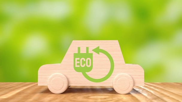 Электрический автомобиль (EV) является тип автомобиля, который питается от электродвигателя и использует электричество, хранящееся в батареях в качестве основного источника энергии - Фото, изображение