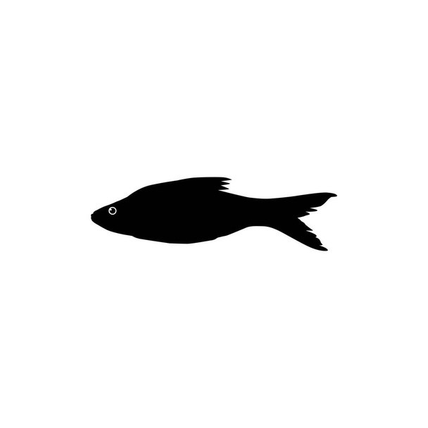 Gold Fish Silhouette, może być używany do Logo Gram, Art Illustration, Piktogram, Witryna internetowa, Dekoracja, lub Element Graphic Design. Ilustracja wektora - Wektor, obraz