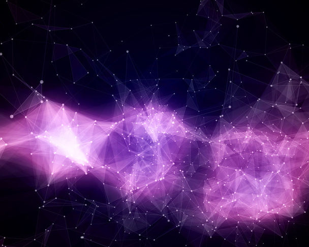 バイオレットの抽象的な星雲 - 写真・画像