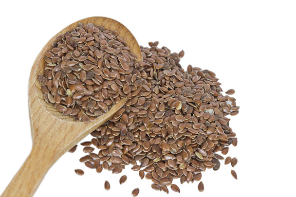 Flax seeds isolated on white background - Photo, Image