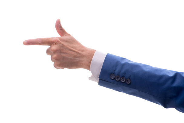 mano masculina aislada en blanco
 - Foto, imagen