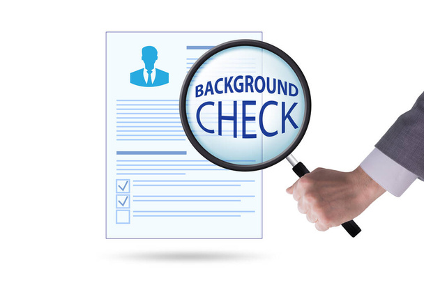Concept of the background security check - Photo, Image