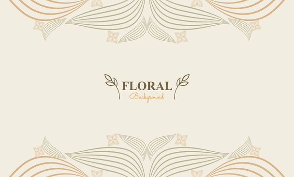 fondo floral con forma natural abstracta, hoja y adorno floral en estilo de color pastel suave - Vector, Imagen
