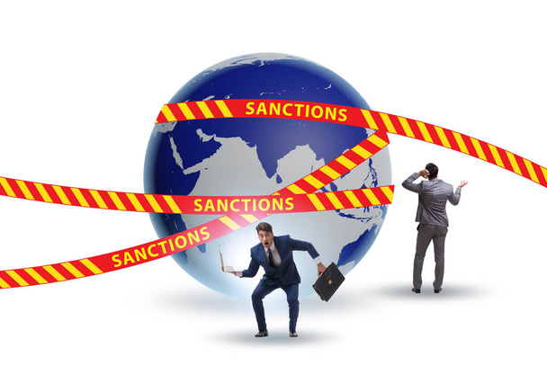 A globális politikai és gazdasági szankciók koncepciója - Fotó, kép