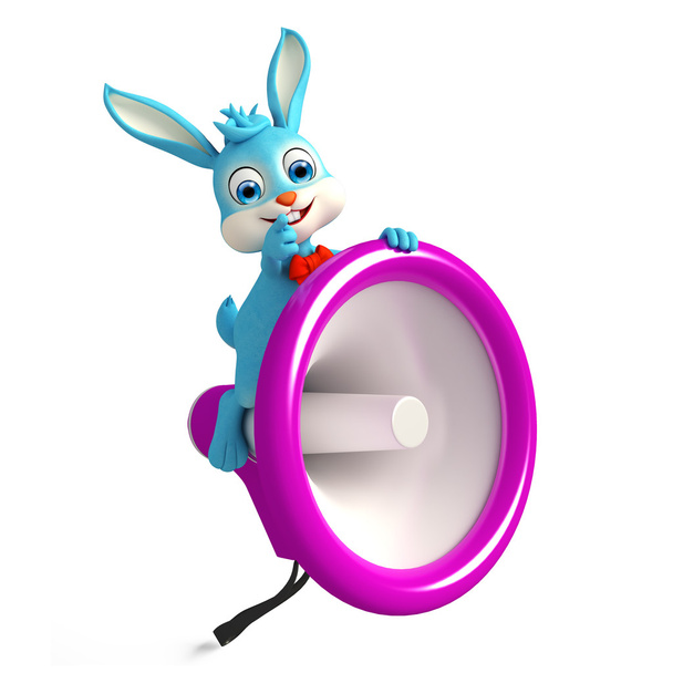  Easter bunny with Loudspeaker - Photo, Image