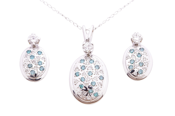 conjunto de jóias de safira
 - Foto, Imagem