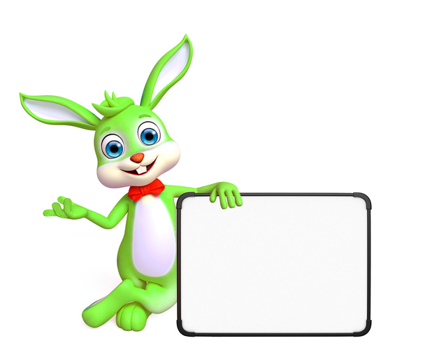  Conejo de Pascua con letrero
  - Foto, Imagen