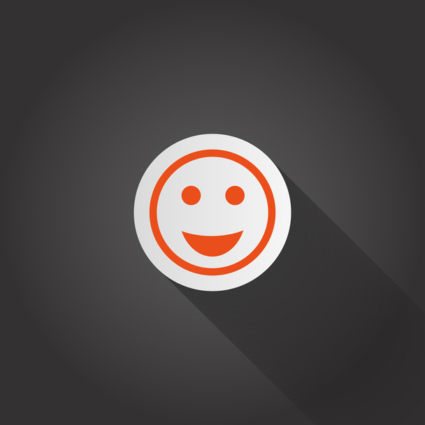 Smiling red icon - Vector, Imagen