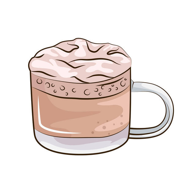 Heißes und kaltes Kaffeegetränk. Trinken Tasse Vektor flaches Symbol. Vektorabbildung EPS10 - Vektor, Bild