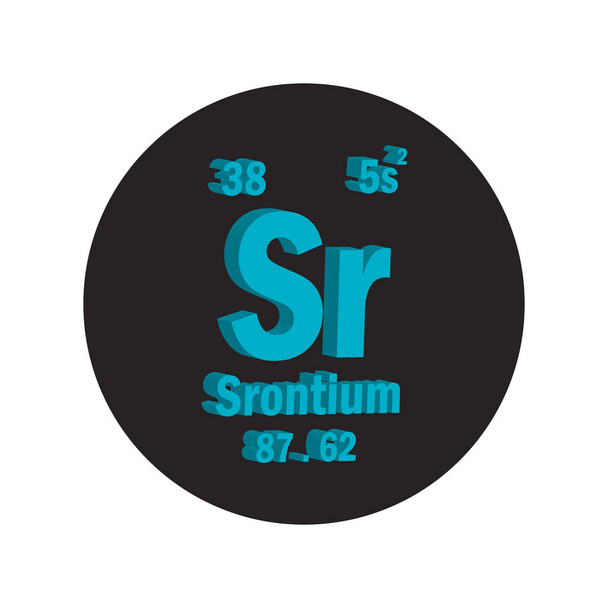 ストロンチウムエレメントロゴ,ベクトルイラストシンボルテンプレート - ベクター画像