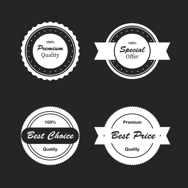 Retro vintage badges and labels - Vector, Image