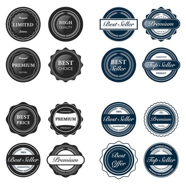 Set of retro vintage badges  - Vector, Image