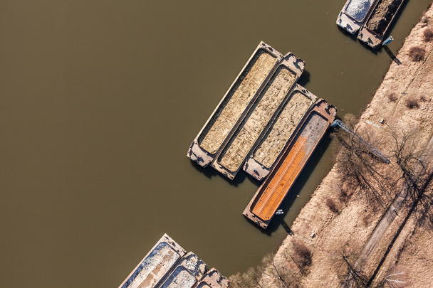 aerial view of a barge - Фото, зображення