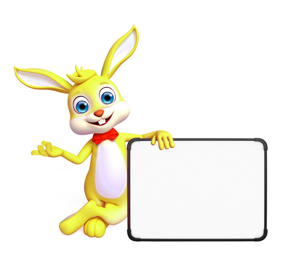  イースターのウサギの看板  - 写真・画像