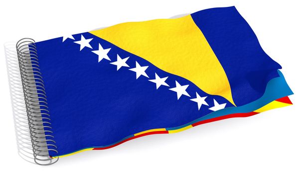 Zászló spirál Bosznia és - Fotó, kép