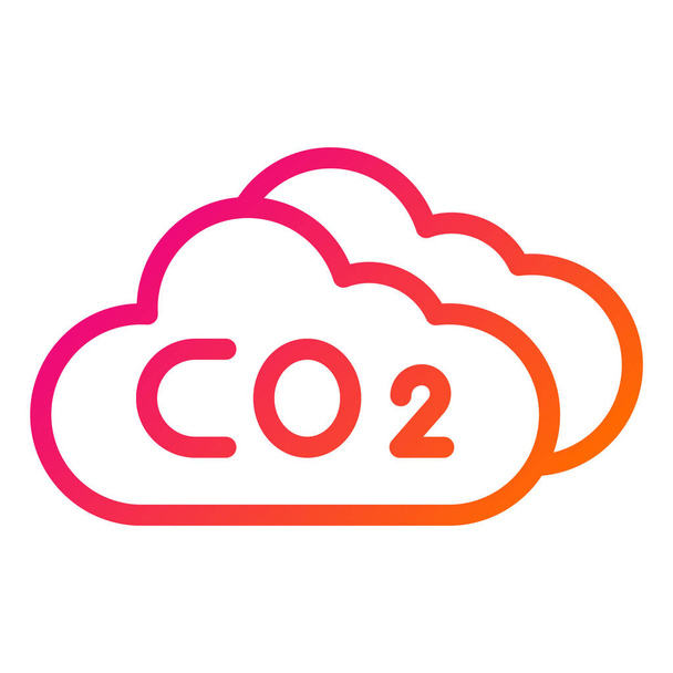 Co2 felhő Vektor ikon tervezés Illusztráció - Vektor, kép