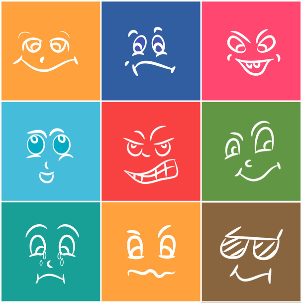 Concept of different expressions. - Вектор,изображение