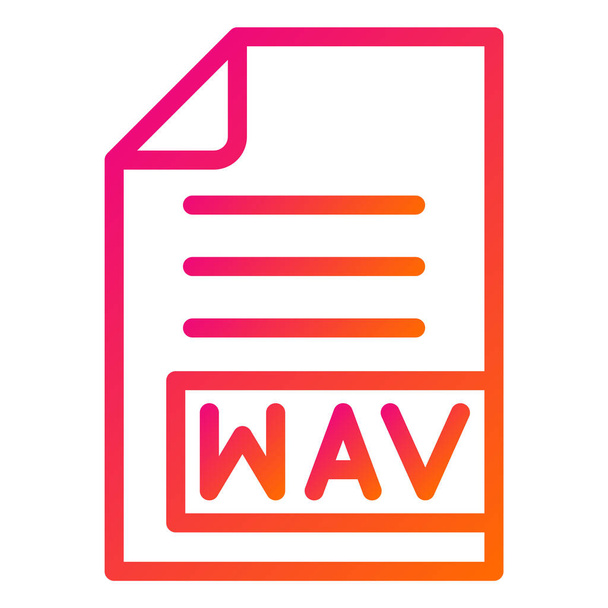 WAV Vector Icon Design Illustration - Vector, Image
