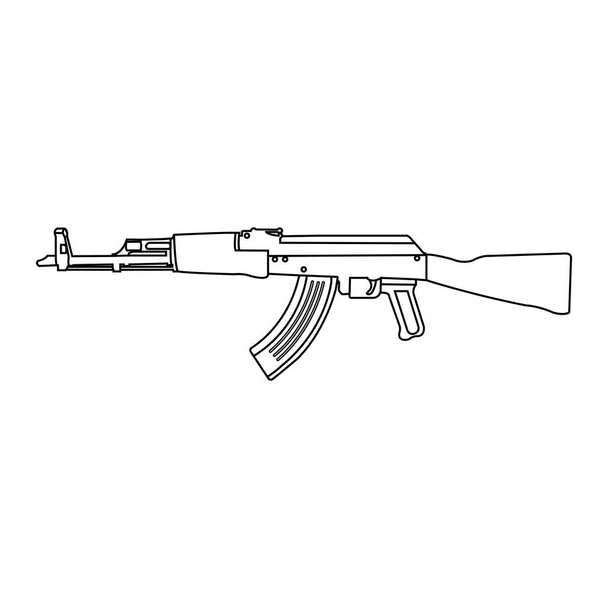 Saldırı tüfeği ikonu vektör çizimi tasarımı - Vektör, Görsel