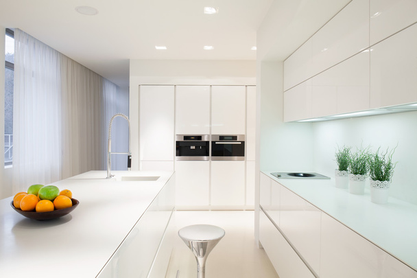 Exclusive white kitchen interior - Foto, imagen