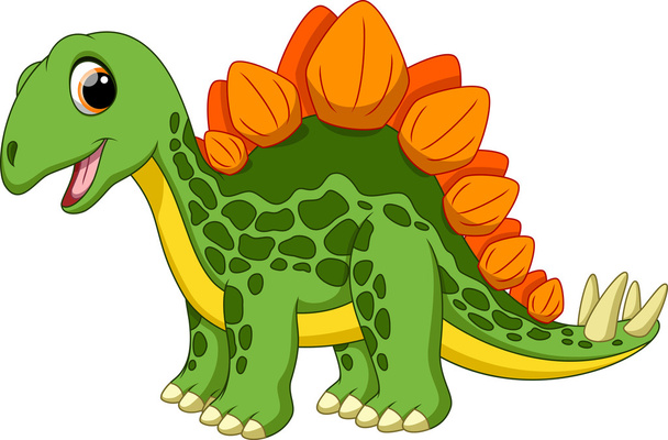 Bonita caricatura de estegosaurio
 - Vector, imagen