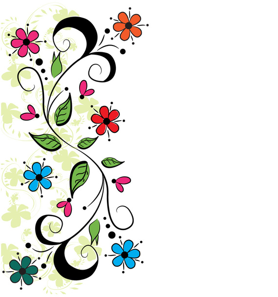 Abstract floral background. Vector. - Wektor, obraz