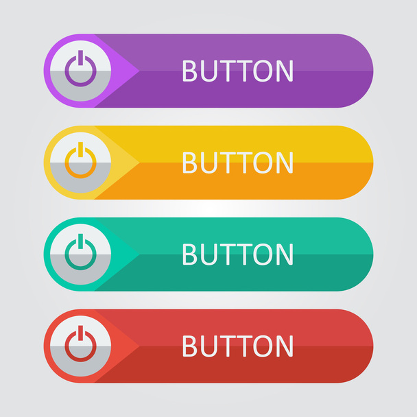 on and off buttons icons - Vector, Imagen