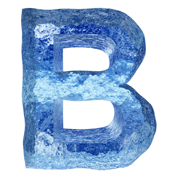 Koncepcyjne 3d niebieski lód - Zdjęcie, obraz