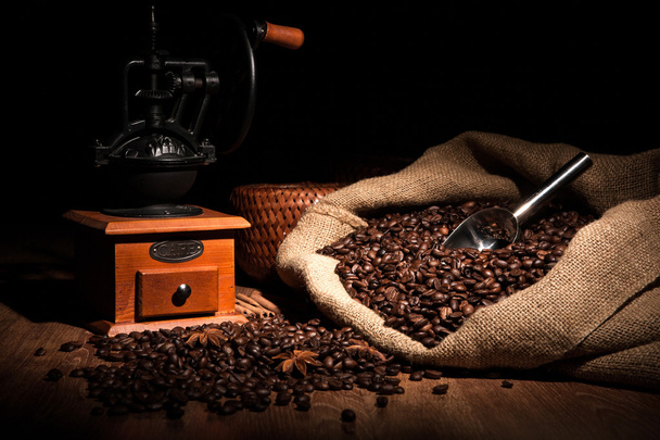 coffee still life on a wood - Valokuva, kuva