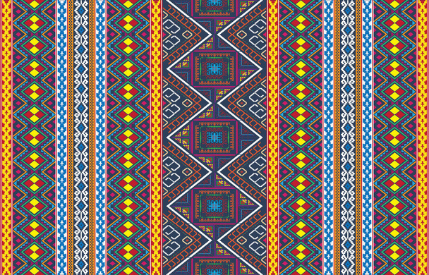 Geométrica étnica oriental patrón tradicional Diseño de fondo, alfombra, papel pintado, ropa, envoltura, tela, Vector illustration.embroidery estilo. - Foto, imagen