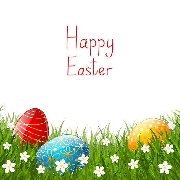 Card with Easter eggs - Vector, Imagen