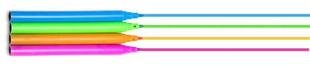 Colorful markers pens Multicolored Felt Pens draw line - Photo, Image